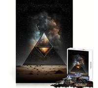 Rompecabezas Pirámide Espacial de 1000 Piezas para Adolescentes Juguete de lógica Clara Tiempo de Paz Corte Lista de Deseos de Santa Claus (38x52cm)