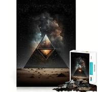 Rompecabezas Pirámide Espacial de 1000 Piezas para Adolescentes Juguete de lógica Clara Tiempo de Paz Corte Lista de Deseos de Santa Claus (38x52cm)