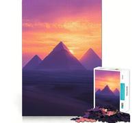 Rompecabezas Pirámides al Atardecer, 1000 Piezas para Adolescentes, Ideal para Relajarse y desconectar Corte Suave y Elegante (38x52cm)