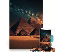 Rompecabezas Pirámides al Atardecer de Giza para Adolescentes, 1000 Piezas, Juguete de Lógica Fuerte, Limpio, Claro y Sencillo, Regalo Elegante (50x75cm)