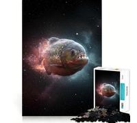 Rompecabezas Piranha in Space de 1000 Piezas para Adolescentes Juguete Que desafía la Mente Pasatiempo Tranquilo Corte preciso Regalo de Temporada (38x26cm)