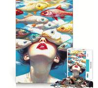 Rompecabezas Piscis Submarino de 1000 Piezas para Adultos y Adolescentes Juguete Intelectual para el hogar Disfrute de un Corte de Calidad Regalo clásico (50x75cm)