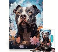 Rompecabezas Pit Bull Cuteness de 1000 Piezas para Adultos Mejora la Memoria Diversión Tranquila Corte Premium Regalo Memorable (50x75cm)