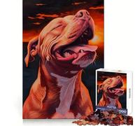 Rompecabezas Pitbull Sunset Portrait para Adolescentes, 1000 Piezas, Juguete para ejercitar la Mente, diversión Relajante, Corte preciso, Regalo Festivo (50x75cm)