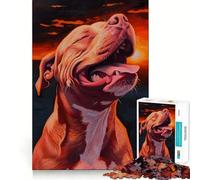 Rompecabezas Pitbull Sunset Portrait para Adolescentes, 1000 Piezas, Juguete para ejercitar la Mente, diversión Relajante, Corte preciso, Regalo Festivo (50x75cm)