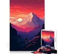 Rompecabezas Pixel Art de Escalada de Montaña para Adolescentes,1000 Piezas para Ejercicio Mental,Diversión y Paz,Corte Exacto, Único (38x52cm)