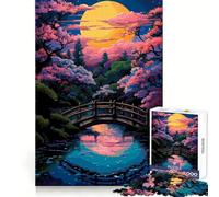 Rompecabezas Pixel de 1000 Piezas Jardín Pastel Japonés para Adolescentes Un Rompecabezas Que estimula la Mente,es Relajante y Divertido Un Regalo Ideal para Navidad (38x26cm)