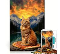 Rompecabezas Pizza Cat Teton Trek para Adolescentes, 1000 Piezas, Juguete para desarrollar la Mente, diseño de Ocio Suave, Regalo Premium (50x75cm)