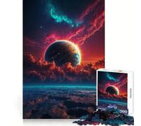 Rompecabezas Planet Rise in Nebula de 1000 Piezas para Adolescentes, Juguete para ejercitar la Mente, Ideal para Momentos de Tranquilidad, Arte y Regalo de Temporada (50x75cm)