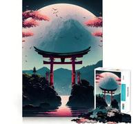 Rompecabezas Planet Torii Gate Lake de 1000 Piezas para Adolescentes, Juguete Intelectual, Tiempo en Familia, Corte de Calidad, (38x52cm)