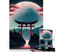 Rompecabezas Planet Torii Gate Lake de 1000 Piezas para Adolescentes, Juguete Intelectual, Tiempo en Familia, Corte de Calidad, (38x52cm)