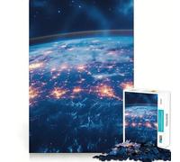Rompecabezas Planeta del Espacio de 1000 Piezas para Adolescentes Rompecabezas fácil de armar Ocio Impecable Regalo Ideal para Navidad (38x52cm)