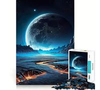Rompecabezas Planeta en el Horizonte de 1000 Piezas para Adolescentes Juguete Que desafía la Mente Pasatiempo Tranquilo Corte preciso Regalo de Temporada (38x26cm)