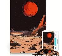Rompecabezas Planeta Rojo de 1000 Piezas para Adultos Fortalece la Memoria Mente Tranquila Borde de Calidad Sorpresa cálida (38x26cm)