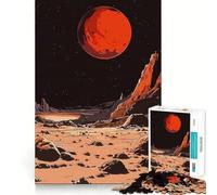 Rompecabezas Planeta Rojo de 1000 Piezas para Adultos Mejora la Memoria, estimula la relajación Mental y Permite un Corte Suave Regalo de cumpleaños (50x75cm)