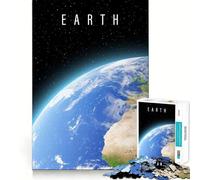 Rompecabezas Planeta Tierra de 1000 Piezas para Adolescentes Rompecabezas Inteligente Juguete para Pensar Tiempo de relajación Corte Claro Regalo para Festivales (38x52cm)