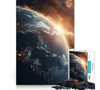 Rompecabezas Planeta Tierra de 1000 Piezas para Adultos y Adolescentes Recuerda armarlo despacio y disfrutarlo Arte de Corte preciso Coleccionable (38x26cm)