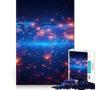 Rompecabezas Planeta Tierra Desde el Espacio, 1000 Piezas, para Adolescentes Juguete de lógica Fuerte, relajación Mental, Bordes definidos, Regalo Elegante (38x52cm)