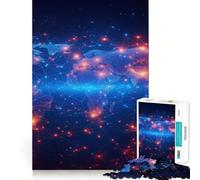 Rompecabezas Planeta Tierra Desde el Espacio, 1000 Piezas, para Adultos Mejora la Memoria Divertido y Relajante Bordes Afilados Regalo Ideal para Las Fiestas (38x26cm)