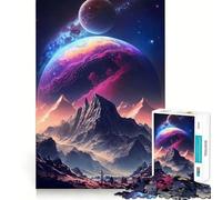 Rompecabezas Planetario País de Las Maravillas de 1000 Piezas Diversión para ejercitar la Mente Piezas sin Rebabas y de Corte Limpio Actividad Absorbente para Noches tranquilas (38x26cm)