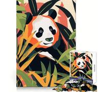 Rompecabezas Plano Abstracto de Panda de 1000 Piezas para Adolescentes Juguete para desarrollar la lógica y la Capacidad de relajación Corte preciso Regalo Ideal (38x26cm)