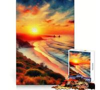 Rompecabezas Playa Pintando V de 1000 Piezas para Adolescentes Desarrolla la Mente y Divierte a Toda la Familia Bordes precisos Regalo Memorable (38x52cm)