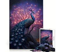 Rompecabezas Pluma de Pavo Real para Adolescentes 1000 Piezas Diseño para Desarrollar la Memoria y Relajarse Regalo Clásico para Ensamblar (38x52cm)