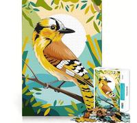 Rompecabezas Plumaje Vibrante Girasol,Pájaro Amarillo,Jay de 1000 Piezas Juego de Concentración Mental Corte de Precisión Bordes Lisos Actividad Atrapante para Noches Tranquilas (50x75cm)
