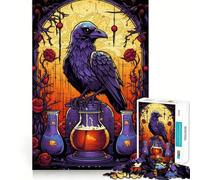 Rompecabezas Poción de Amor del Cuervo para Adolescentes, 1000 Piezas, Juego Mental, Juguete para Relajarse, Corte Preciso, (38x26cm)