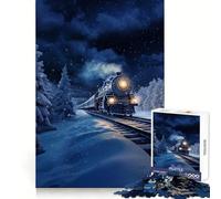 Rompecabezas Polar Express de 1000 Piezas para Adultos Rompecabezas Suave para Relajarse Imagen para armar Artículo de Santa Claus (50x75cm)