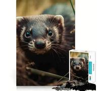 Rompecabezas Polecat Up Close de 1000 Piezas para Adultos Refuerza la Memoria Ocio Diversión Calidad Borde Elegante Regalo (50x75cm)