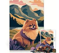 Rompecabezas Pomerania Naturaleza Pomerania con Pompones para Adolescentes, 1000 Piezas, Wise Think Toy, diversión y Entretenimiento, decoración de Pared con Corte nítido (38x52cm)