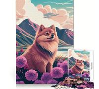 Rompecabezas Pomerania Naturaleza Pompón para Adultos 1000 Piezas Lógica Clara Juguete Tiempo Libre Corte Perfecto Regalo Creativo (38x52cm)