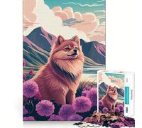 Rompecabezas Pomerania Naturaleza Pompón para Adultos 1000 Piezas Lógica Clara Juguete Tiempo Libre Corte Perfecto Regalo Creativo (38x52cm)