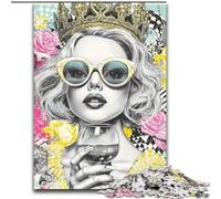 Rompecabezas Pop Art Queen para Adultos, 1000 Piezas, para Mayores de 14 años, Juego de decoración de Pared, cumpleaños y Navidad (26x38cm)