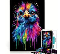 Rompecabezas Pop Art Rainbow Silkie Chi de 1000 Piezas para Adultos Refuerza la Memoria Tiempo cálido Bordes limpios (38x52cm)