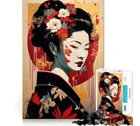 Rompecabezas Pop Geisha de 1000 Piezas para Adolescentes Juguete de lógica, Sencillo y Divertido Bordes Suaves Regalo Elegante (50x75cm)