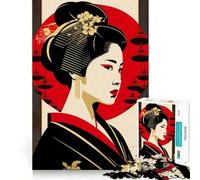Rompecabezas Pop Geisha de 1000 Piezas para Adolescentes Juguete de lógica, Sencillo y Divertido Bordes Suaves Regalo Elegante (50x75cm)