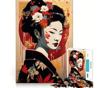Rompecabezas Pop Geisha de 1000 Piezas para Adultos Ideal para Mejorar la Memoria, aliviar el estrés y armar (38x26cm)