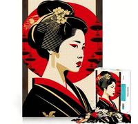 Rompecabezas Pop Geisha de 1000 Piezas para Adultos, Juguete de lógica y Entretenimiento, Bordes Lisos, Regalo de Temporada (38x26cm)