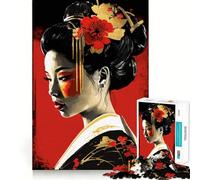 Rompecabezas Pop Geisha de 1000 Piezas para Adultos Juguete Inteligente para armar Juntos Diversión con Corte preciso Exhibición artística (38x26cm)