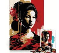 Rompecabezas Pop Geisha de 1000 Piezas para Adultos Juguete Inteligente para armar Juntos Diversión con Corte preciso Exhibición artística (50x75cm)