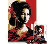 Rompecabezas Pop Geisha de 1000 Piezas para Adultos Juguete para el hogar Disfrute de un Corte Fino Regalo Ideal para Papá Noel (38x52cm)
