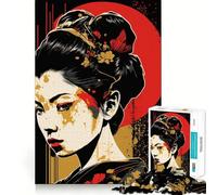 Rompecabezas Pop Geisha para Adolescentes, 1000 Piezas, fortalece la Memoria, pasatiempo Tranquilo, Regalo Festivo (38x26cm)