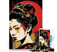 Rompecabezas Pop Geisha para Adultos, 1000 Piezas, lógica Clara, Juguete, pasatiempo Tranquilo, Corte Perfecto, Regalo Elegante (38x52cm)