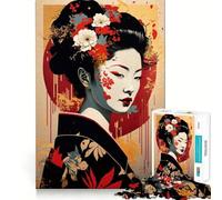 Rompecabezas Pop Geisha para Adultos de 1000 Piezas, Juguete para ejercitar la Mente, diversión Familiar, Corte de precisión, Regalo Encantador (38x52cm)