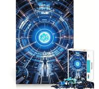 Rompecabezas Portal Cuántico Futurista para Adultos 1000 Piezas Actualización de Recuerdo Tiempo de Paz Corte Preciso Lista de Deseos de Santa (38x52cm)