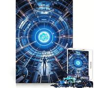 Rompecabezas Portal Cuántico Futurista para Adultos 1000 Piezas Actualización de Recuerdo Tiempo de Paz Corte Preciso Lista de Deseos de Santa (38x52cm)