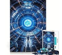 Rompecabezas Portal Cuántico Futurista para Adultos 1000 Piezas Mejora la Memoria Ocio Diversión Bordes Precisos Un Regalo Encantador (38x26cm)