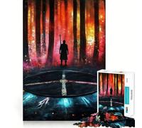 Rompecabezas Portal del Bosque Místico de 1000 Piezas para Adolescentes Juguete de Pensamiento Inteligente Fácil de Usar Ocio Corte preciso Regalo increíble (38x26cm)